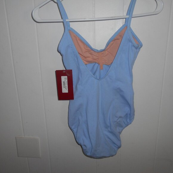 Mirella Blue Pinch Front Leotard-  Small Adult- NWTag - Picture 2 of 2